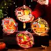 Cute Cartoon Pony Pattern Lantern Glowing DIY Material Bag Spring Festival Lantern Handmade Portable Horse Lantern Home Party