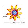 4 Colors Optional Metal Flower Wall Decor Art Sculpture Hanging Ornament Aesthetic Home Room Garden Courtyard Decoration Outdoor
