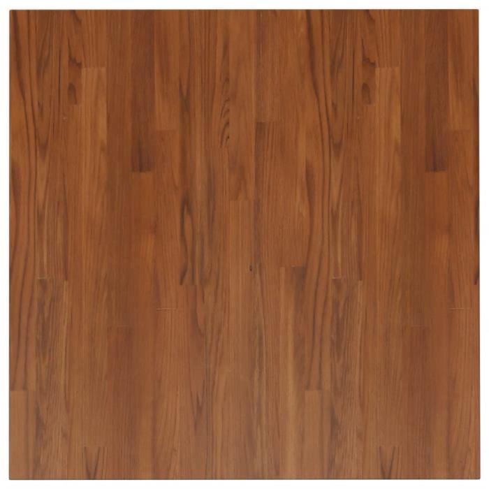343018 vidaXL Square Table Top Dark Brown80x80x1.5cm Treated Oak Wood