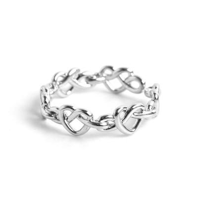 SCALETTO EET401 Sweet Pretzel Heart Twist Open Ring