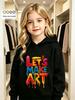 Bunter Graffiti-Kunst-Hoodie für Kinder - Unisex Freizeitjacke mit Farbdruck