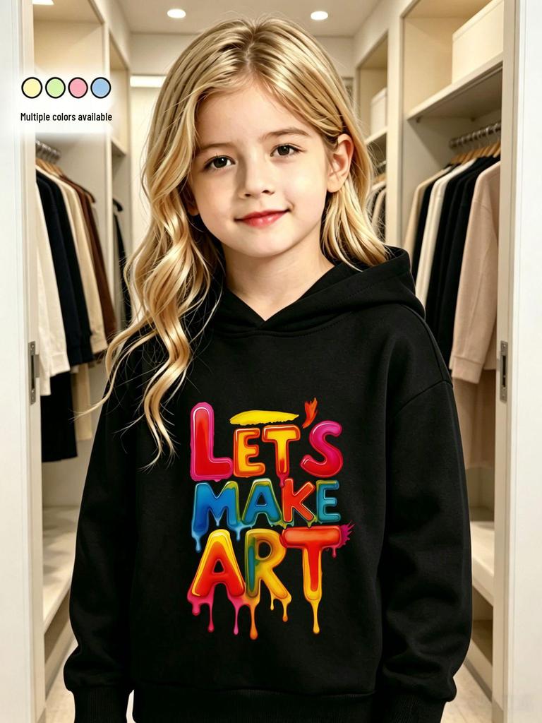 Bunter Graffiti-Kunst-Hoodie für Kinder - Unisex Freizeitjacke mit Farbdruck