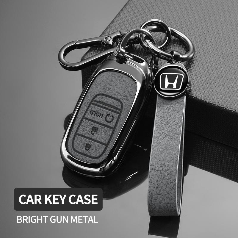 New Genuine Leather Car Key Cover Case For Honda Civic Accord HR-V CR-V CRV 2022 2023 11th Generation Thinkers 23rd Accessories