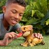 Mattel Jurassic World Taming Aquilops Dinosaur Figure with Sound 20cm Ages Brown JGC01 Training! Food, & Action, Approx. Tall, 4+,