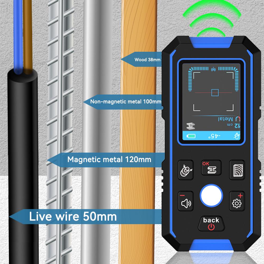 NOYAFA NF-518 Wall Scanner Metal Detector LCD Display Detect Metal Wood AC Live Wire Copper Multifunction Stud Finder