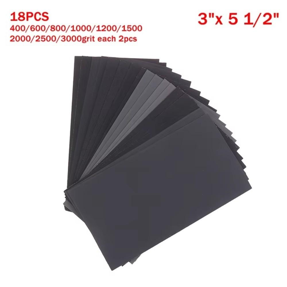 15/18Pcs 400-3000 Grit Sanding Paper Kit Abrasive Polishing Tools  Wood Sanding