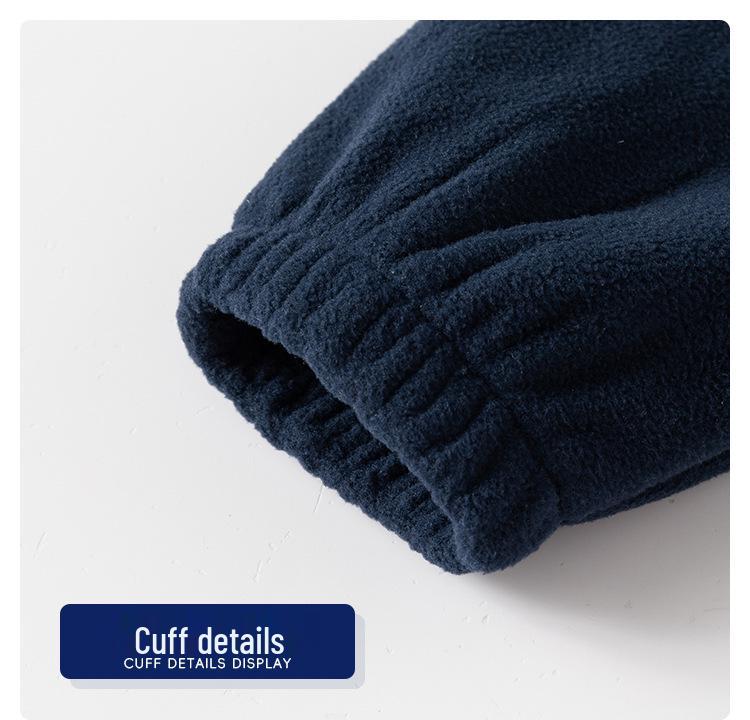 2024 Autumn Boys' Colorblock Fleece Jacket - Casual Children's Top