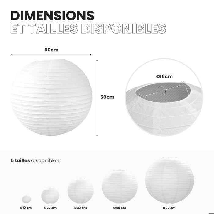 Lampion en Papier - SKYLANTERN - 50cm - Blanc - Intérieur - Décoration de fête
