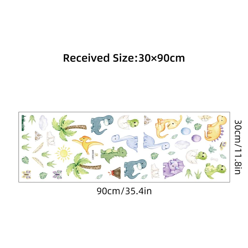Cartoon Cute Dinosaur Wall Stickers Decoration for Bedroom Boy Wall Art Kids Room Design Home Decore Living Room Wallpaper DIY