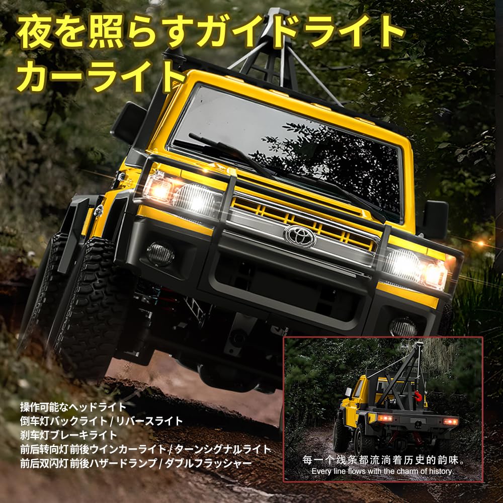 ZAVEN RC-Kranwaage Beliebter 37cm Raupen-RC-Auto mit elektrischem Kran LED-Fernbedienung Enthält 2 Fernbedienungen Perfektes Geschenk für technische Standards MN82T