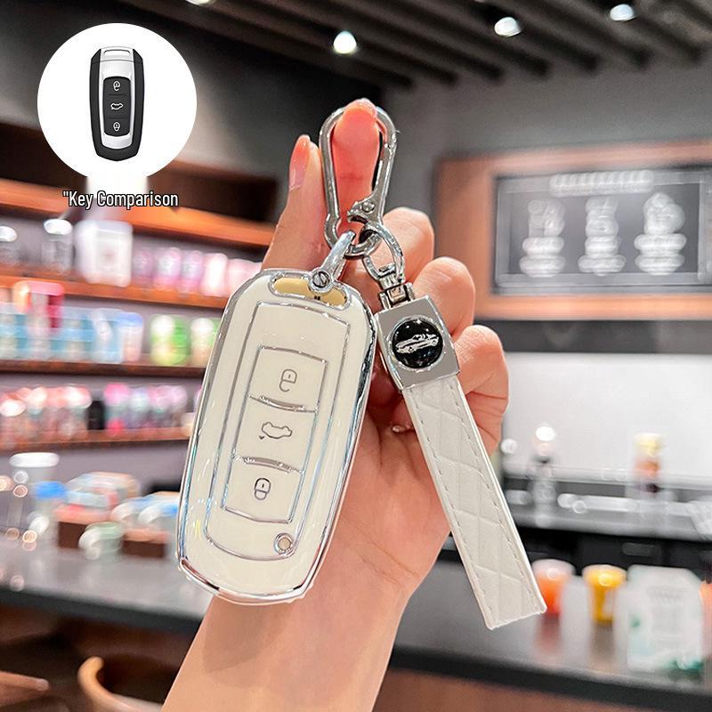 Compatible with Geely Panda Mini, Mini Boyue, Vision X3, Emgrand GS, Borui, Premium Key Case.