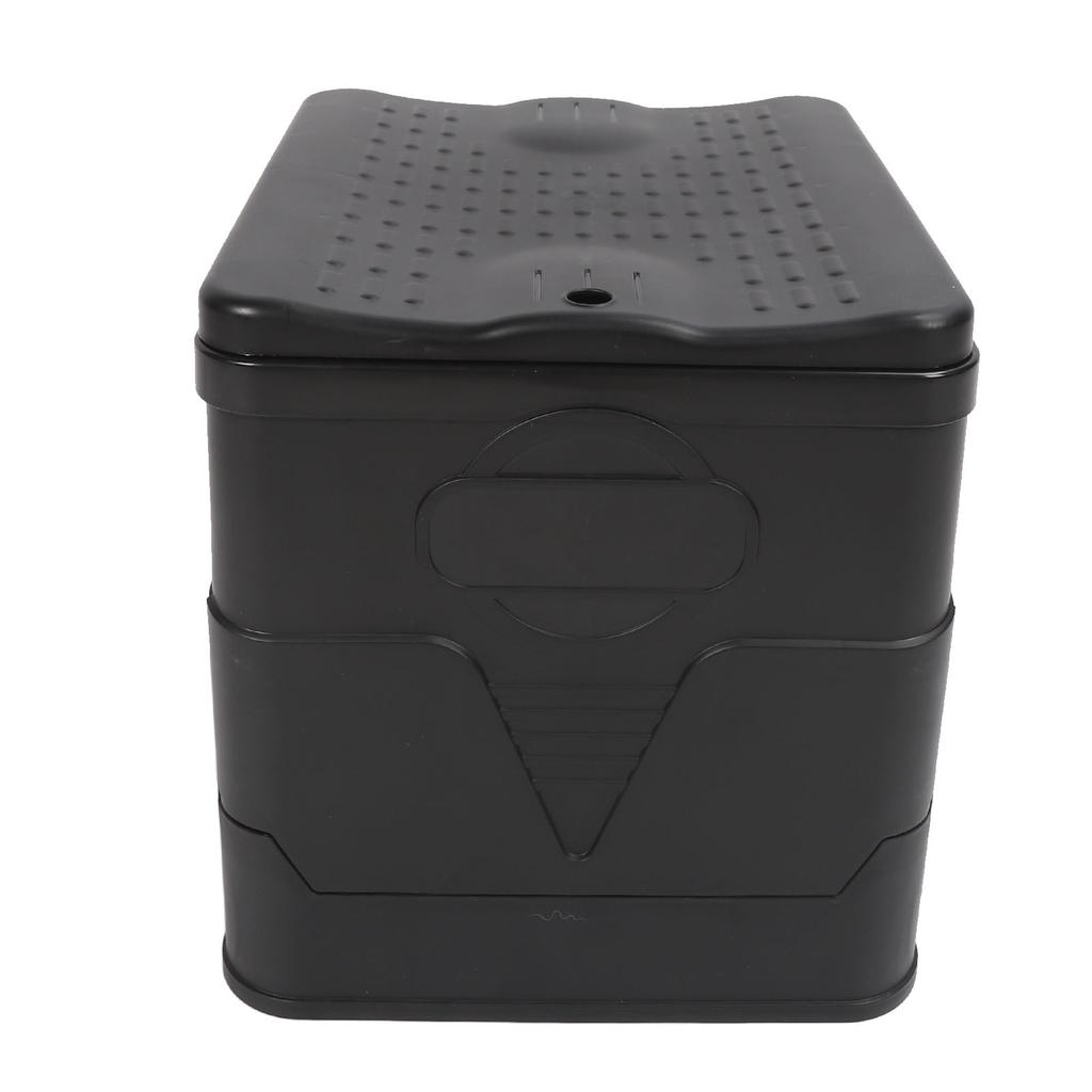 Reise Faltbare Toilette mit Deckel Starke Tragfähigkeit Multifunktionale Faltbare Auto Reise Toilette für Camping Wandern Schwarz