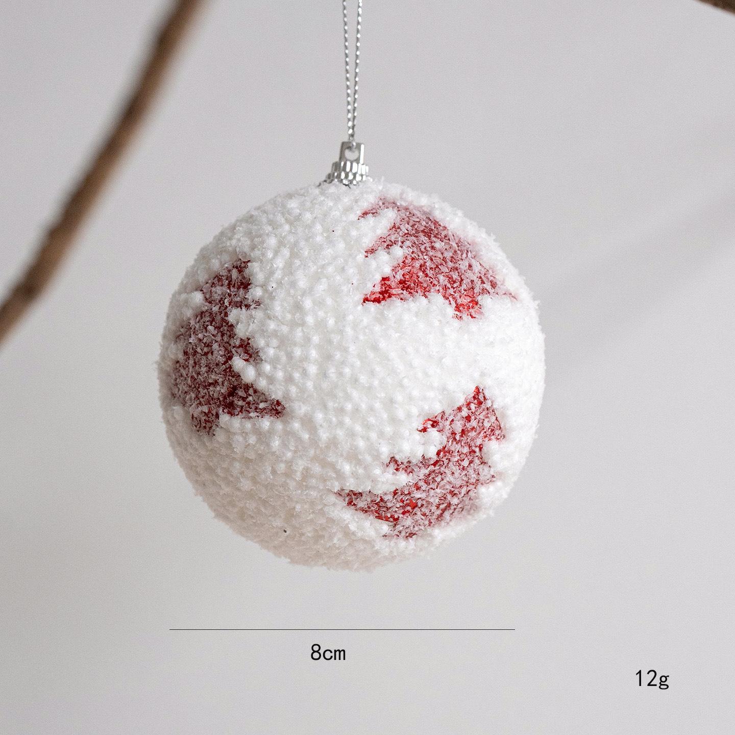 Легкий пенопластовый елочный шар, расписанный вручную полосатым узором, декоративный шар для праздничной елки и украшения дома, 8 см