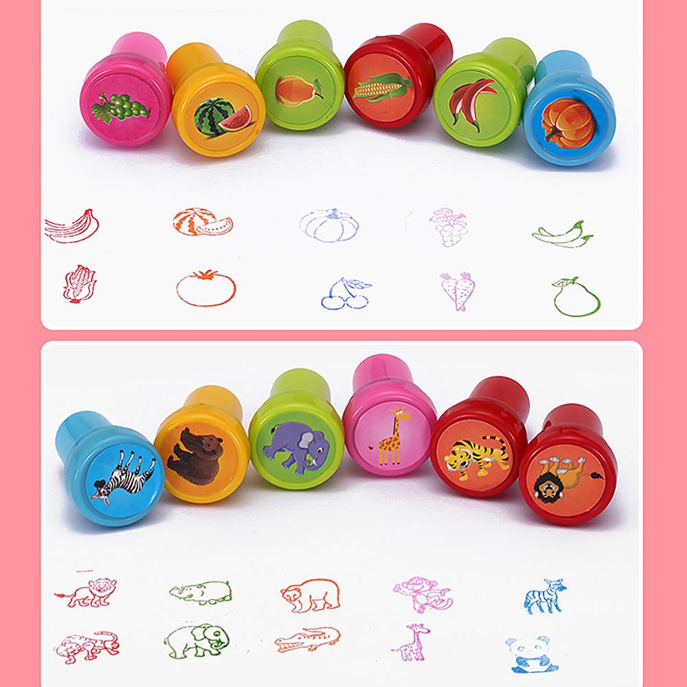 Kreativní 10ks kreslené dětské razítko DIY scrapbook Fotoalbum Dekorace Graffiti pečeť Mateřská škola Povzbuzení Razítko Dárky