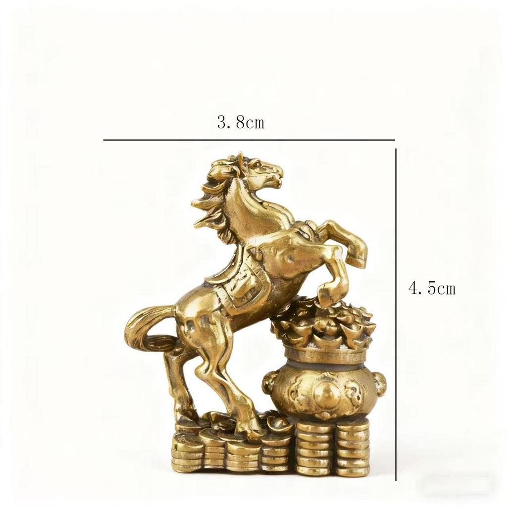 Brass Material Treasure Pot, Horse Statue Ornaments, Cross-border Hot Selling Home Decoration, Tea Pets, Desktop Bronze Ware, Craft Wholesale