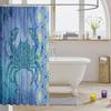 Blue Crab Shower Curtain,Hippie Boho Mandala Bathroom Curtain Small Size Sea Ocean Nautical Theme Bath Curtain Beach Animal