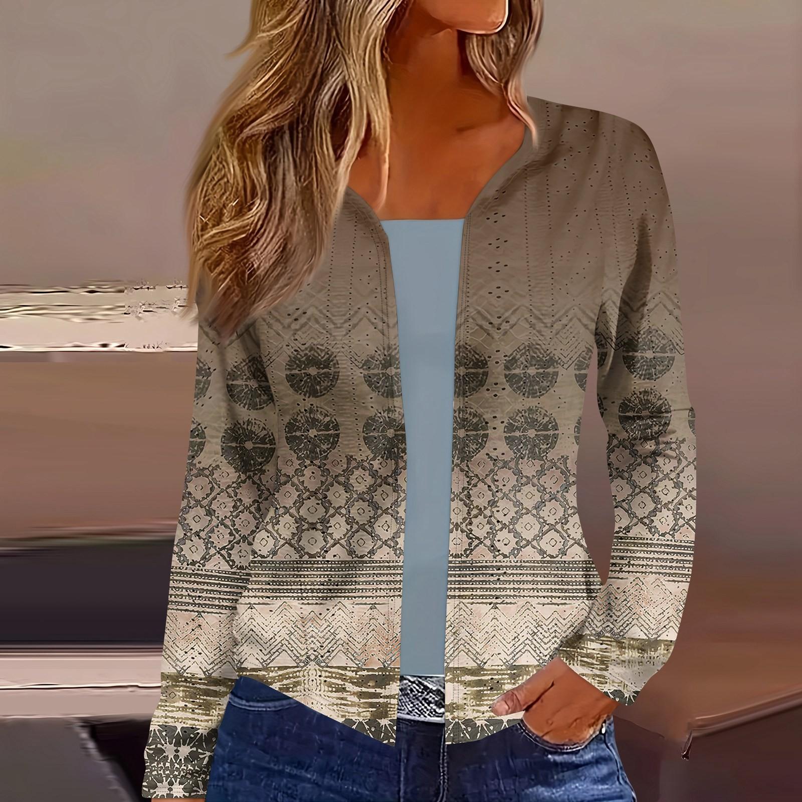 Женский топ с длинным рукавом и принтом — фото 4