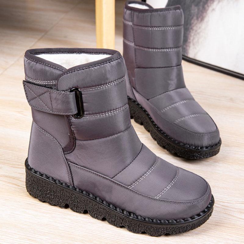 

Unisex Plus Size Cotton Winter Boots 2025 - Thick, Warm, High-Top Outdoor Snow Footwear 37 серый