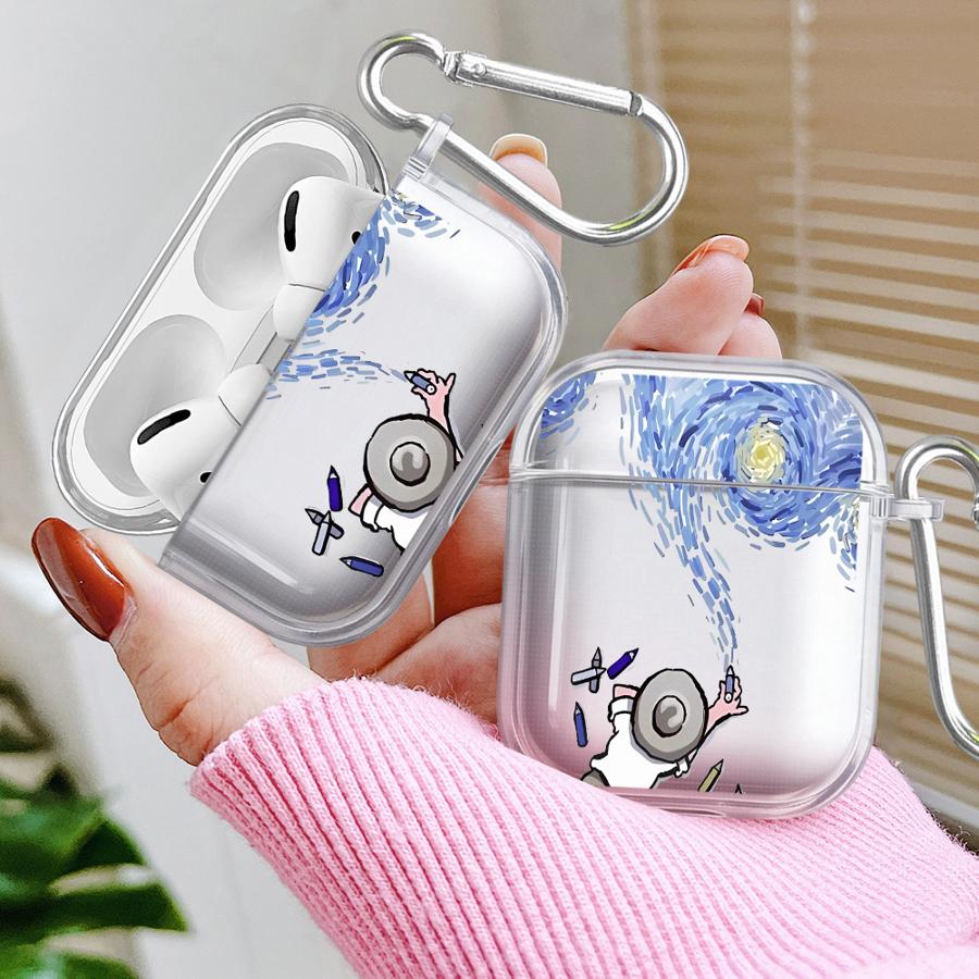 Van Gogh Fashion Clear Earphone Cases Cover Case For Airpods Pro2 2 3 1 Pro 4 Pro3