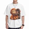 Team Punch Viral Monkey Baby Holding Plush Toy Animal Lover Short Sleeve Tee 100 Cotton Tshirt