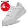 Genuine Leather Men's 6/8cm Height Increasing Sneakers Fashion Casual Shoes Mens Outdoor Running Sneakers Size 36-46 Designer