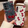 Little Cherry Pattern Phone Case For Samsung Galaxy S26 S25 S24 S23 Ultra S22 Plus S24 S21 FE S25Edge Transparent Soft TPU Cover
