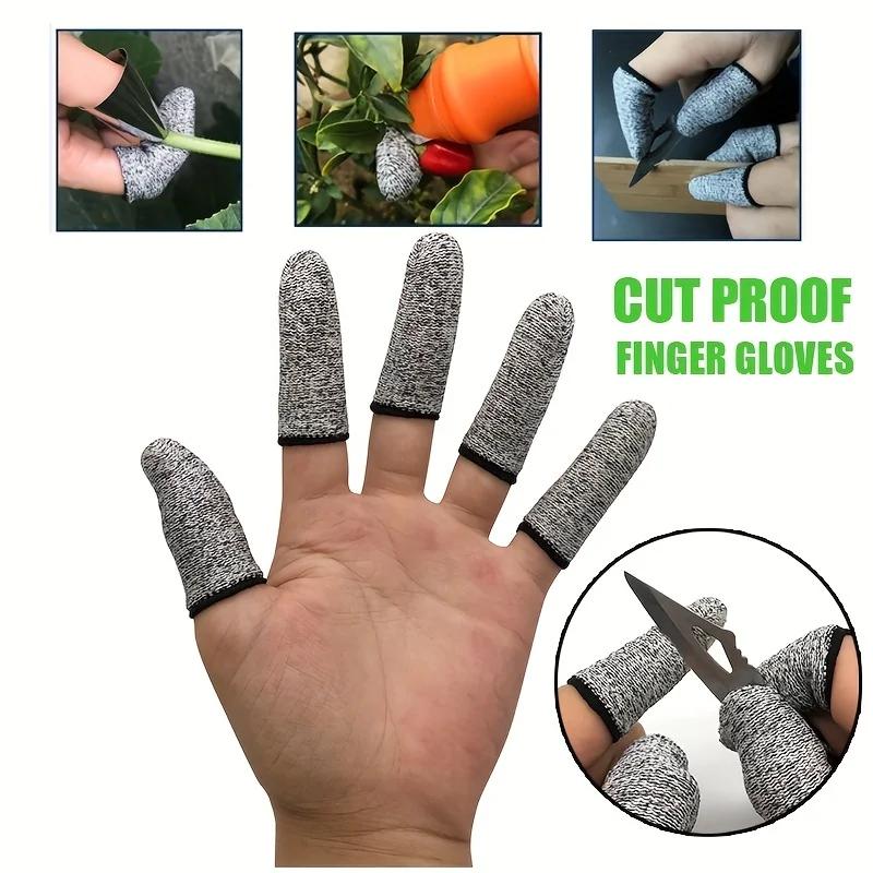 10Pcs Cut-Resistant Safety Gloves, Level 5 Protection - High Performance for Outdoor Work/Kitchen Use