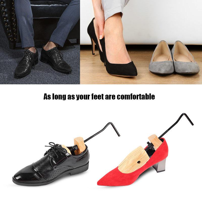 1/2 Stück 2-Wege Verstellbarer Schuhspanner Schuhbaum Former Rack Kiefernholz Schuhexpander Für Mann Frau Schuhzubehör S/M/L