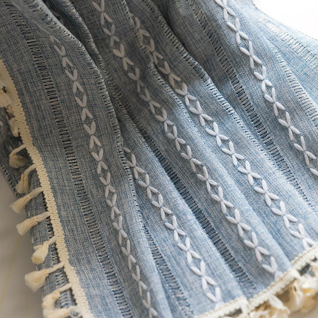 Short Curtain American Country Half Curtain Pull Curtain Bay Window Kitchen Blackout Small Curtain Coffee Curtain