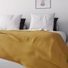 Jeté de lit - Soleil d'Ocre - Adèle - Jaune moutarde - 240x220 cm - Fines rayures ton sur ton