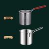 Mini Freidora de Acero Inoxidable 304 para Huevos y Ahorro de Aceite, Multifuncional para Cocinas de Inducción y Gas.