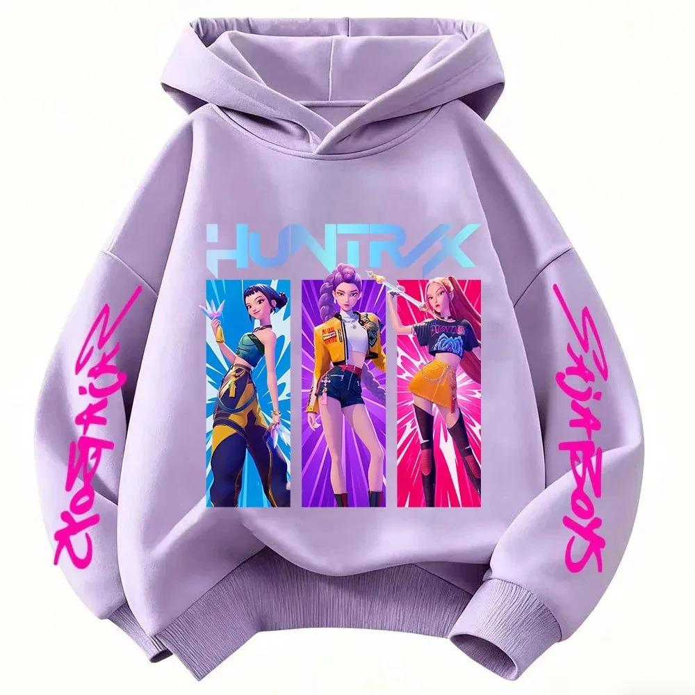 

Дитяча худі KPop Мисливиця на демонів Huntrix, Дитячий одяг, Мода для дівчаток, Весняний та осінній спортивний одяг для хлопчиків, Дитячі кофти 140