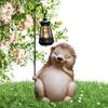 Funny Resin Animal Sculpture with Solar Outdoor Light Outdoor Lawn Decor Garden Frog Ornament for Patio Balcony Yard Lawn Decor