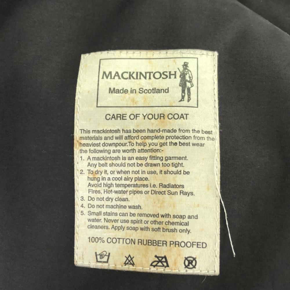 Mackintosh wool Check Pattern Stainless collar coat Men's Used