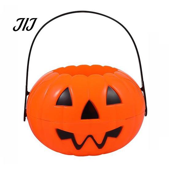 Trick or Treat Containers 1/2/3Pcs Halloween Pumpkin Candy Bucket, Trick-or-Treat Holder Basket, Bucket with Handle Jack-O-Lantern Sweet Snack