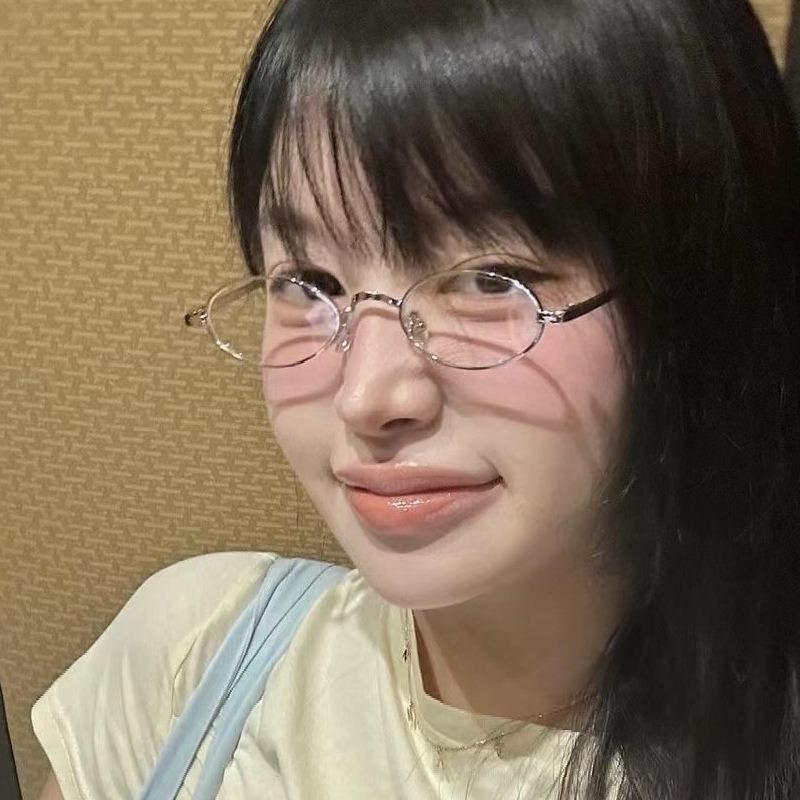 Y2k Small Oval Metal Frame Reading Glasses Woman Korean Fashion Optics Spectacle Finished Near Eyewear -1.0 -4.0  Oculos