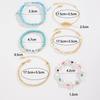 Cross Border Bohemian Style Imitation Turquoise Bead Shell Bracelet Vacation Style Letter Imitation Pearl Bracelet Set