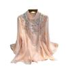 Chinese Style Women's Embroidered Top Spring New Retro Stand Collar Oblique Placket Tang Suit Jacket Shirt