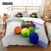 Glass Ball Duvet Cover Set Microfiber Colored Transparent Marbles Bedding Set Childhood Toys for Kid Teen Queen King Quilt Cover