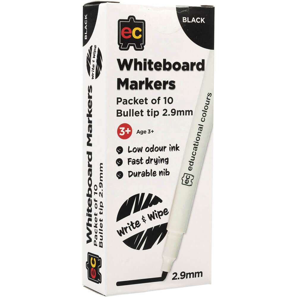 EC Rundspitze Whiteboardmarker 2,9mm 10/Box (Schwarz)