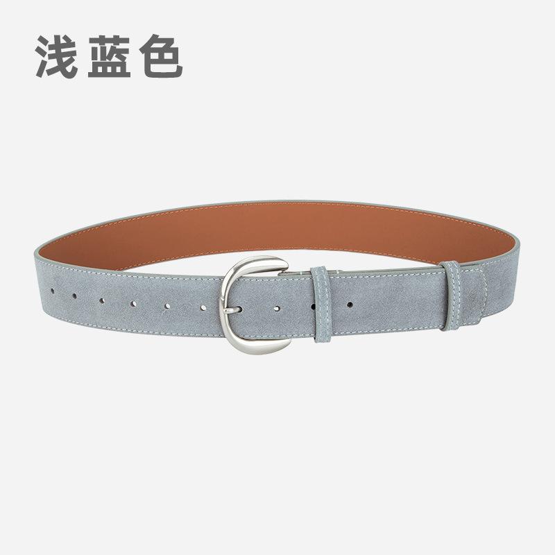 Literary And Retro Women'S Belt Matte High-End Leather With Skirt Jeans Decorative Belt Women