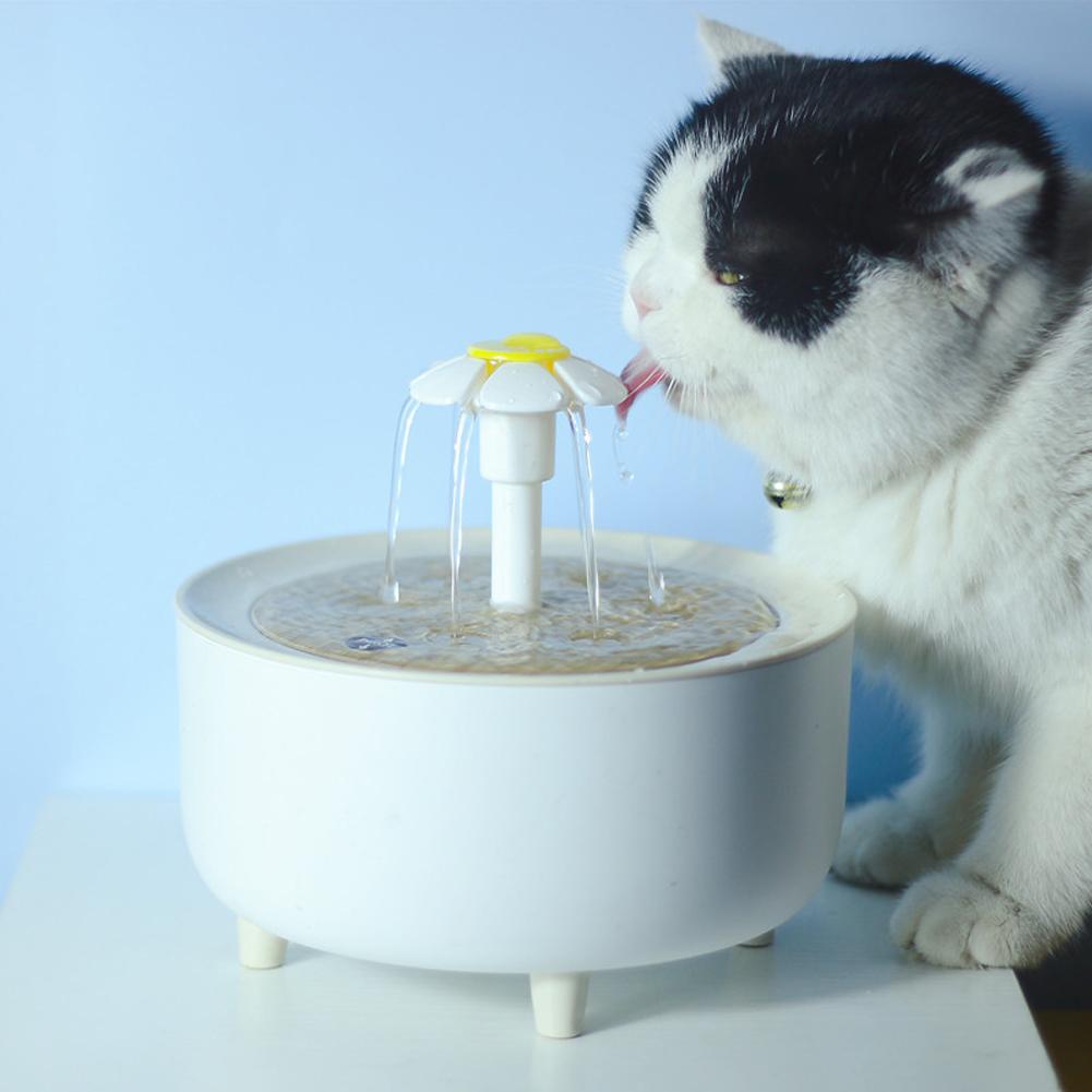 1.2L USB Electric Pet Dog Drink Bowl Automatic Cat Water Fountain Filter Cats Water Dispenser Automatic Cat Drink Bowl Filter