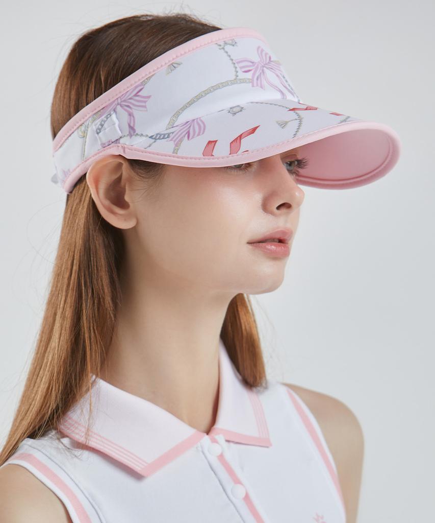 CHUCUCHU Ribbon Visor (Flower Pink) Cbfss-Vht002W