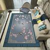 Floral Bird Print Carpet Chinese Style Living Room Decor Mat Non-slip Absorbent Home Decor Rug Multi-size Balcony Bedroom Rugs