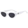 2 Pcs Korean Version Trendy Retro Cat Eye Sunglasses for Women Hip Hop Western Casual Simple Plain Outdoor  Glasses