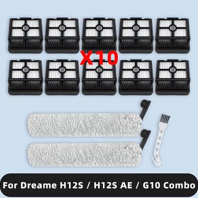 Compatible For ( Dreame H12S / H12S AE / G10 Combo ) Replacement Parts Accessories Roller Brush Hepa Filter