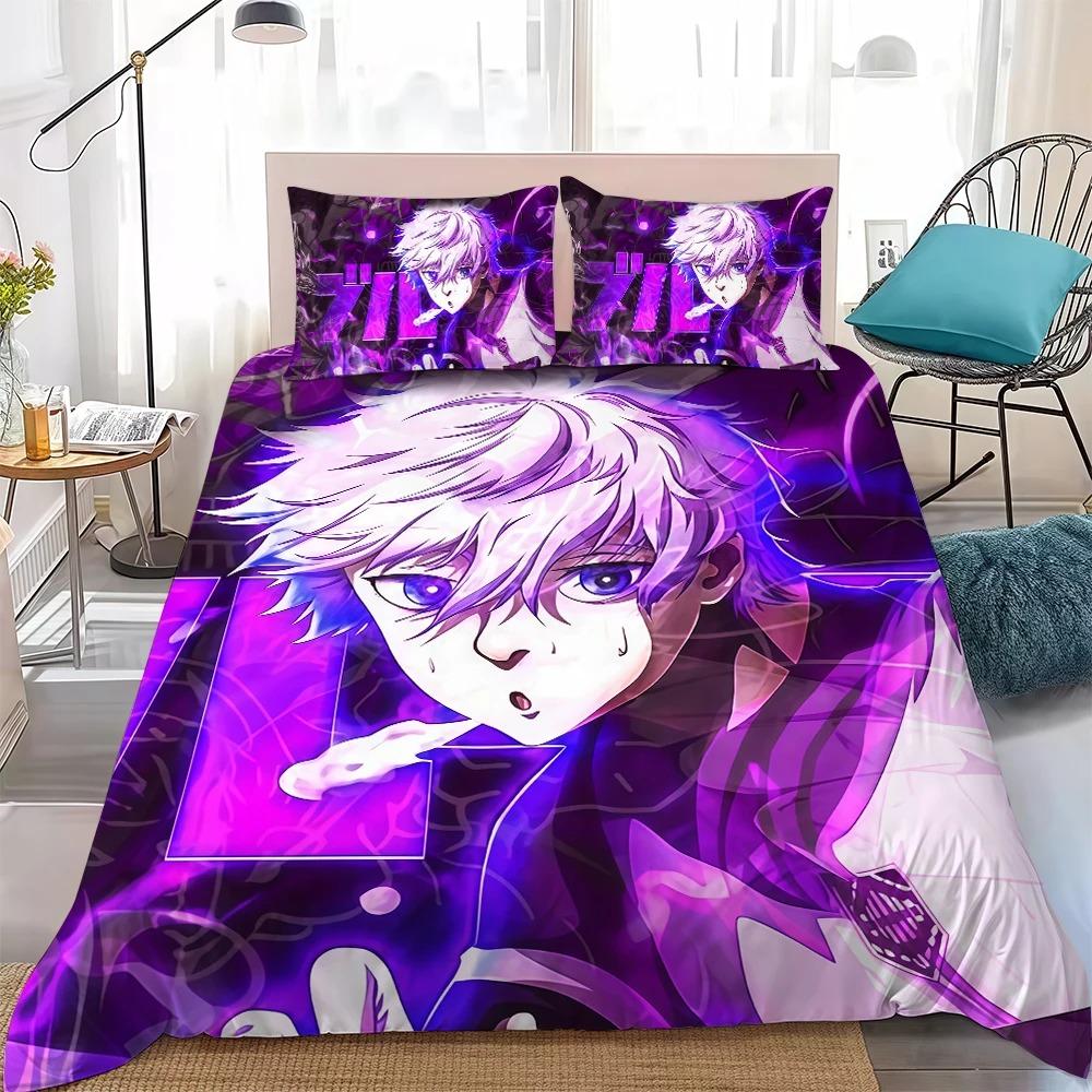 Heet Anime Cartoon B-Blue L-Lock Beddengoed Set Dekbedovertrek Kussensloop King Queen Twin Dubbel Formaat Voor Tieners en Jongens 2/3-delige set 140×200cm