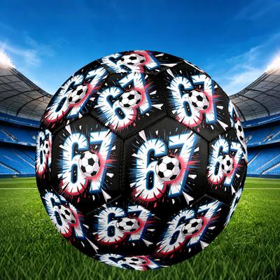 1pc Six Seven Print Soccer Ball Size 5 Soccer Ball Professional Match Training Football Indoor &Outdoor Sports Ball Lightweight Durable