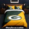 Green Bay Packers Design Bed Bedding Set 1 Duvet Cover + 2 Pillowcases Soft Breathable Household Bed Linens