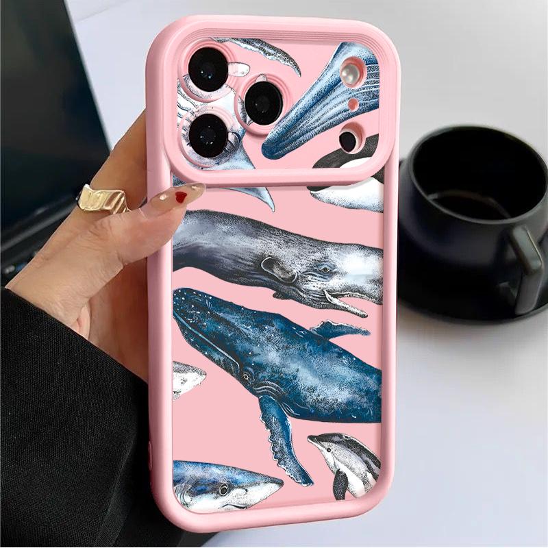 Blue and white surfing wave phone Case For iPhone 17 Pro Max 17e 16e Shockproof Silicone Soft Bumper Cover For iPhone 16 15 14 13 Pro Max 11